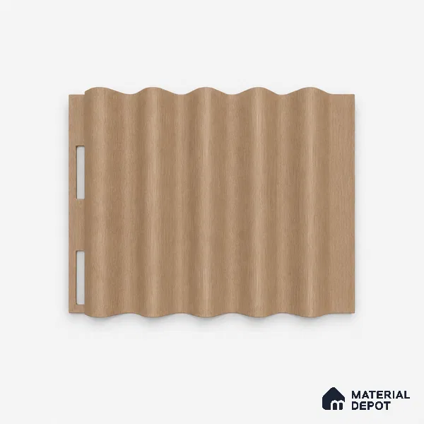 Beech Wood 10 ft x 0.45 ft (3060x140 mm) Pyramid Design Interior & Exterior Wall & Ceiling Panel - 14 mm | Suitable for Balcony, Facade & Open Area | Width is Subjected to 5% Variation
