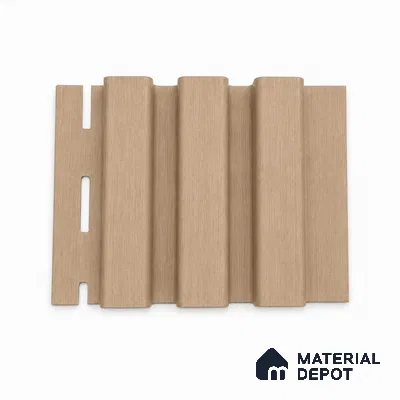 Beech Wood 10 ft x 0.5 ft (3060x150 mm) Linea Design Interior & Exterior Wall & Ceiling Panel - 15 mm | Suitable for Balcony, Facade & Open Area | Width is Subjected to 5% Variation