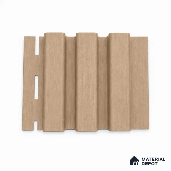 Beech Wood 10 ft x 0.5 ft (3060x150 mm) Linea Design Interior & Exterior Wall & Ceiling Panel - 15 mm | Suitable for Balcony, Facade & Open Area | Width is Subjected to 5% Variation