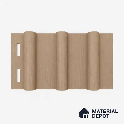 Beech Wood 10 ft x 0.6 ft (3060x180 mm) Arch Design Interior & Exterior Wall & Ceiling Panel - 17 mm | Suitable for Balcony, Facade & Open Area | Width is Subjected to 5% Variation