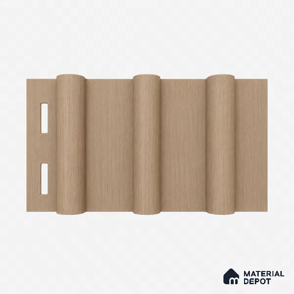 Beech Wood 10 ft x 0.6 ft (3060x180 mm) Arch Design Interior & Exterior Wall & Ceiling Panel - 17 mm | Suitable for Balcony, Facade & Open Area | Width is Subjected to 5% Variation