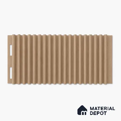 Beech Wood 10 ft x 0.68 ft (3060x208 mm) Curve Design Interior & Exterior Wall & Ceiling Panel - 10 mm | Suitable for Balcony, Facade & Open Area | Width is Subjected to 5% Variation