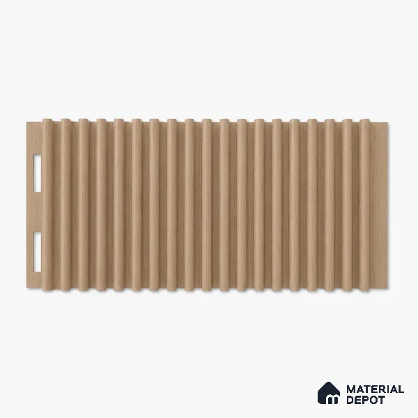Beech Wood 10 ft x 0.68 ft (3060x208 mm) Curve Design Interior & Exterior Wall & Ceiling Panel - 10 mm | Suitable for Balcony, Facade & Open Area | Width is Subjected to 5% Variation
