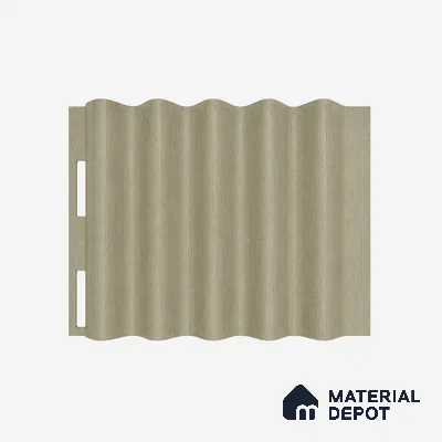 Gold 10 ft x 0.45 ft (3060x140 mm) Pyramid Design Interior & Exterior Wall & Ceiling Panel - 14 mm | Suitable for Balcony, Facade & Open Area | Width is Subjected to 5% Variation