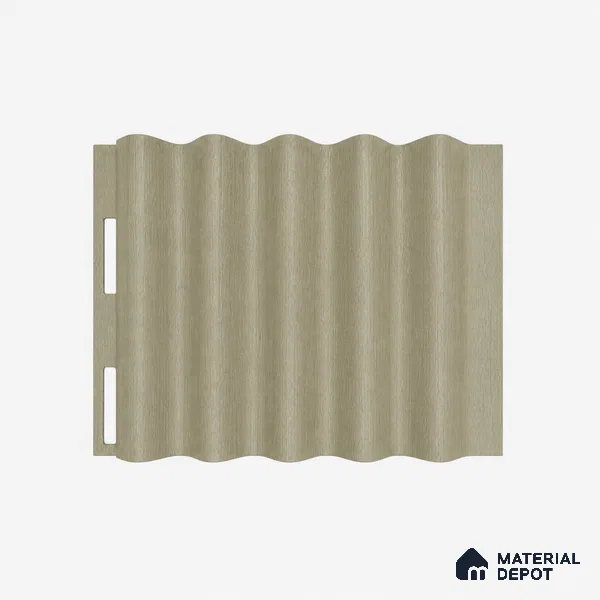 Gold 10 ft x 0.45 ft (3060x140 mm) Pyramid Design Interior & Exterior Wall & Ceiling Panel - 14 mm | Suitable for Balcony, Facade & Open Area | Width is Subjected to 5% Variation