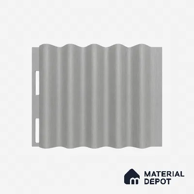 Silver 10 ft x 0.45 ft (3060x140 mm) Pyramid Design Interior & Exterior Wall & Ceiling Panel - 14 mm | Suitable for Balcony, Facade & Open Area | Width is Subjected to 5% Variation