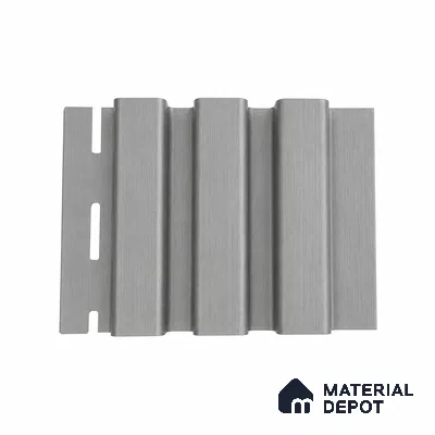 Silver 10 ft x 0.5 ft (3060x150 mm) Linea Design Interior & Exterior Wall & Ceiling Panel - 15 mm | Suitable for Balcony, Facade & Open Area | Width is Subjected to 5% Variation