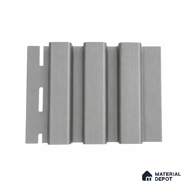 Silver 10 ft x 0.5 ft (3060x150 mm) Linea Design Interior & Exterior Wall & Ceiling Panel - 15 mm | Suitable for Balcony, Facade & Open Area | Width is Subjected to 5% Variation