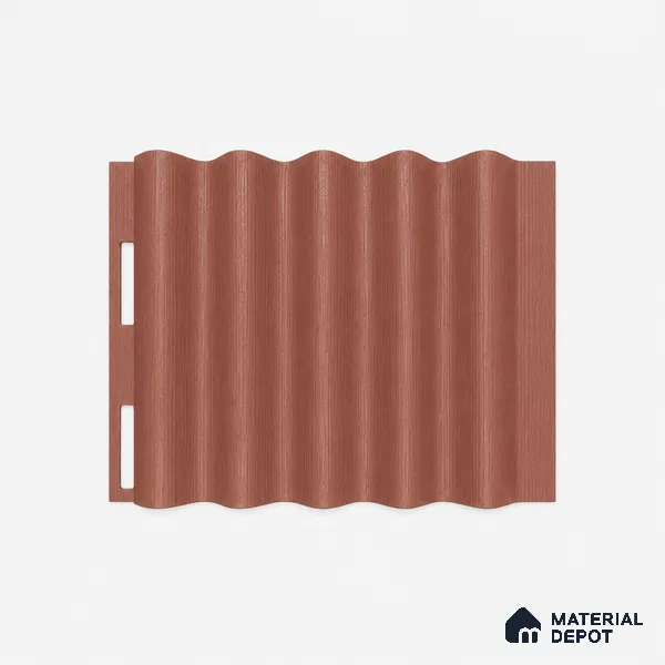 Copper 10 ft x 0.45 ft (3060x140 mm) Pyramid Design Interior & Exterior Wall & Ceiling Panel - 14 mm | Suitable for Balcony, Facade & Open Area | Width is Subjected to 5% Variation