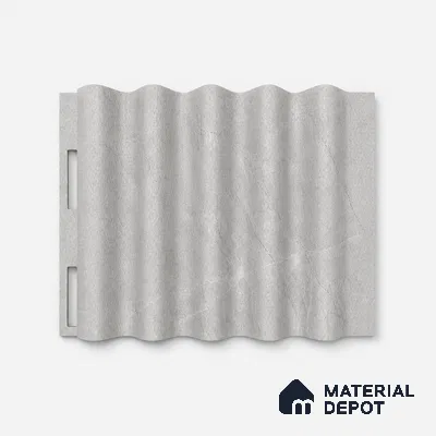 Armani Grey 10 ft x 0.45 ft (3060x140 mm) Pyramid Design Interior & Exterior Wall & Ceiling Panel - 14 mm | Suitable for Balcony, Facade & Open Area | Width is Subjected to 5% Variation