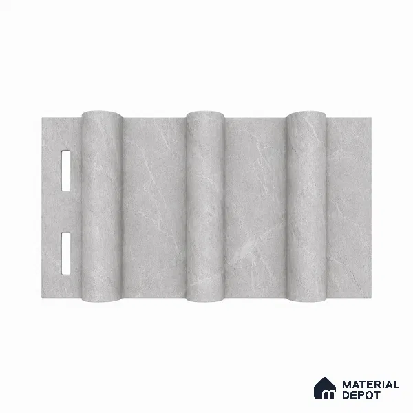 Armani Grey 10 ft x 0.6 ft (3060x180 mm) Arch Design Interior & Exterior Wall & Ceiling Panel - 17 mm | Suitable for Balcony, Facade & Open Area | Width is Subjected to 5% Variation