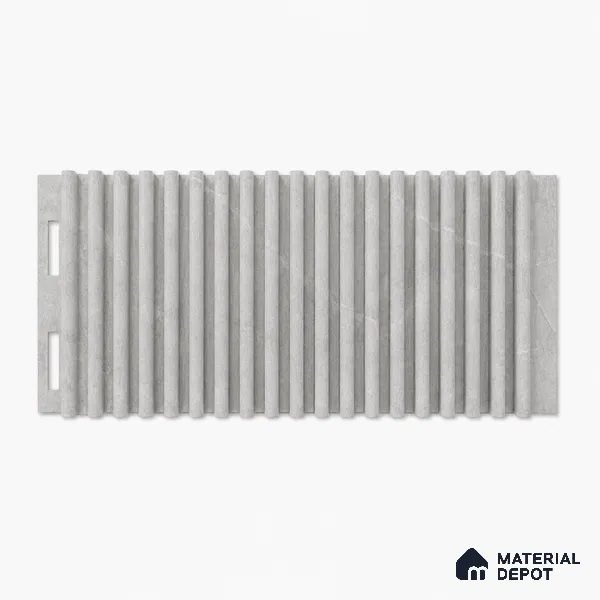 Armani Grey 10 ft x 0.68 ft (3060x208 mm) Curve Design Interior & Exterior Wall & Ceiling Panel - 10 mm | Suitable for Balcony, Facade & Open Area | Width is Subjected to 5% Variation