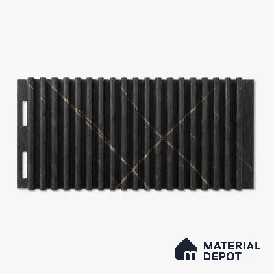 Portoro 10 ft x 0.68 ft (3060x208 mm) Curve Design Interior & Exterior Wall & Ceiling Panel - 10 mm | Suitable for Balcony, Facade & Open Area | Width is Subjected to 5% Variation