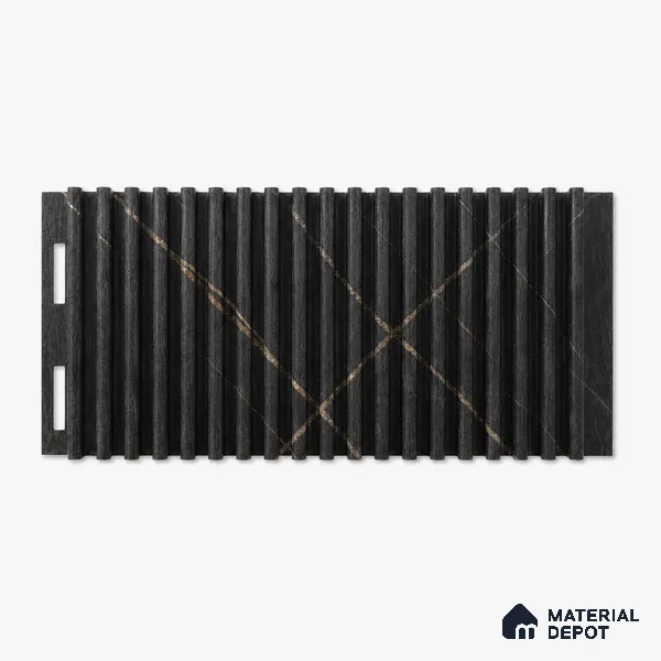 Portoro 10 ft x 0.68 ft (3060x208 mm) Curve Design Interior & Exterior Wall & Ceiling Panel - 10 mm | Suitable for Balcony, Facade & Open Area | Width is Subjected to 5% Variation