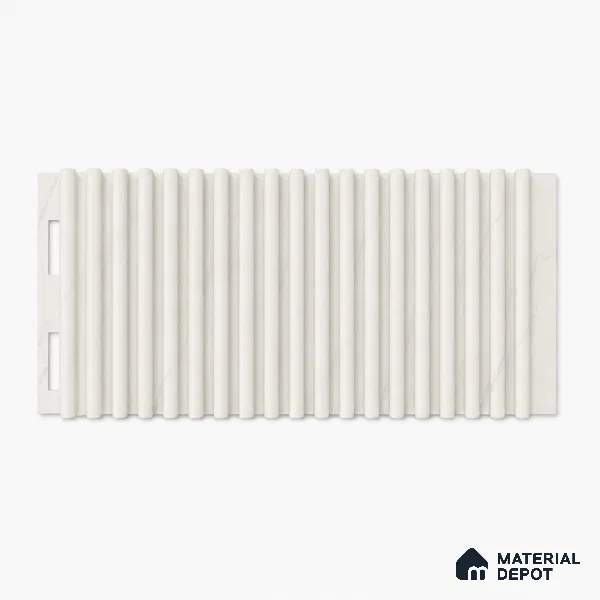 Statuario 10 ft x 0.68 ft (3060x208 mm) Curve Design Interior & Exterior Wall & Ceiling Panel - 10 mm | Suitable for Balcony, Facade & Open Area | Width is Subjected to 5% Variation