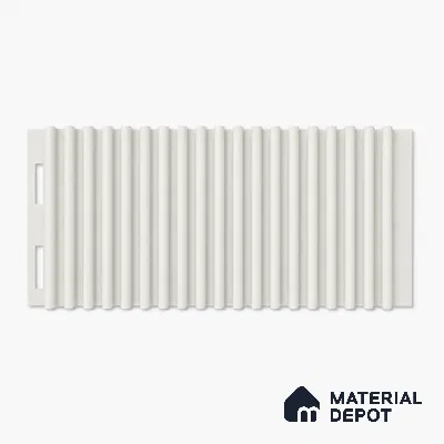 Snow White 10 ft x 0.68 ft (3060x208 mm) Curve Design Interior & Exterior Wall & Ceiling Panel - 10 mm | Suitable for Balcony, Facade & Open Area | Width is Subjected to 5% Variation