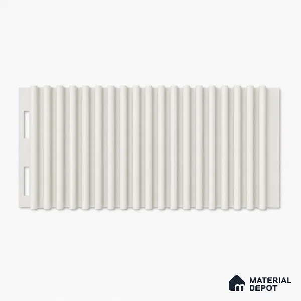 Snow White 10 ft x 0.68 ft (3060x208 mm) Curve Design Interior & Exterior Wall & Ceiling Panel - 10 mm | Suitable for Balcony, Facade & Open Area | Width is Subjected to 5% Variation