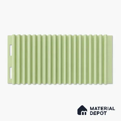 Mint Green 10 ft x 0.68 ft (3060x208 mm) Curve Design Interior & Exterior Wall & Ceiling Panel - 10 mm | Suitable for Balcony, Facade & Open Area | Width is Subjected to 5% Variation