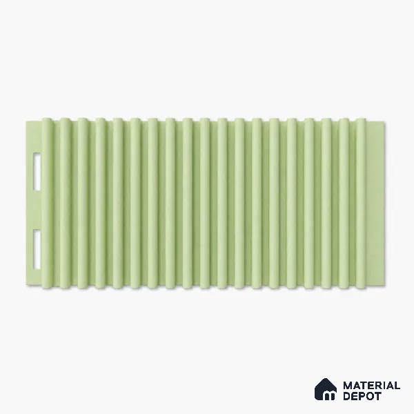 Mint Green 10 ft x 0.68 ft (3060x208 mm) Curve Design Interior & Exterior Wall & Ceiling Panel - 10 mm | Suitable for Balcony, Facade & Open Area | Width is Subjected to 5% Variation