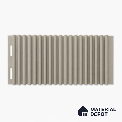 Mocha 10 ft x 0.68 ft (3060x208 mm) Curve Design Interior & Exterior Wall & Ceiling Panel - 10 mm | Suitable for Balcony, Facade & Open Area | Width is Subjected to 5% Variation