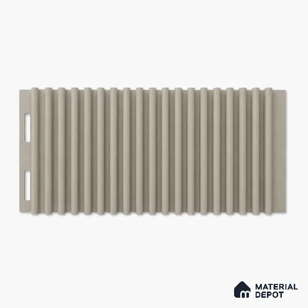Mocha 10 ft x 0.68 ft (3060x208 mm) Curve Design Interior & Exterior Wall & Ceiling Panel - 10 mm | Suitable for Balcony, Facade & Open Area | Width is Subjected to 5% Variation