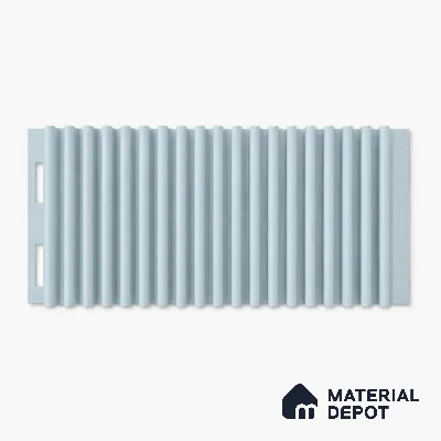 Sky Blue 10 ft x 0.68 ft (3060x208 mm) Curve Design Interior & Exterior Wall & Ceiling Panel - 10 mm | Suitable for Balcony, Facade & Open Area | Width is Subjected to 5% Variation
