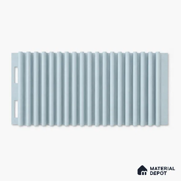 Sky Blue 10 ft x 0.68 ft (3060x208 mm) Curve Design Interior & Exterior Wall & Ceiling Panel - 10 mm | Suitable for Balcony, Facade & Open Area | Width is Subjected to 5% Variation