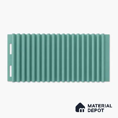 Steel Blue 10 ft x 0.68 ft (3060x208 mm) Curve Design Interior & Exterior Wall & Ceiling Panel - 10 mm | Suitable for Balcony, Facade & Open Area | Width is Subjected to 5% Variation