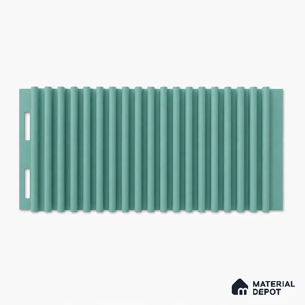 Steel Blue 10 ft x 0.68 ft (3060x208 mm) Curve Design Interior & Exterior Wall & Ceiling Panel - 10 mm | Suitable for Balcony, Facade & Open Area | Width is Subjected to 5% Variation