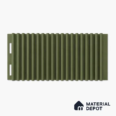Forest Green 10 ft x 0.68 ft (3060x208 mm) Curve Design Interior & Exterior Wall & Ceiling Panel - 10 mm | Suitable for Balcony, Facade & Open Area | Width is Subjected to 5% Variation