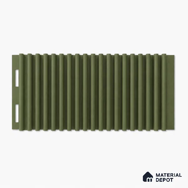 Forest Green 10 ft x 0.68 ft (3060x208 mm) Curve Design Interior & Exterior Wall & Ceiling Panel - 10 mm | Suitable for Balcony, Facade & Open Area | Width is Subjected to 5% Variation