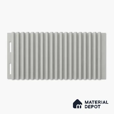 Light Grey 10 ft x 0.68 ft (3060x208 mm) Curve Design Interior & Exterior Wall & Ceiling Panel - 10 mm | Suitable for Balcony, Facade & Open Area | Width is Subjected to 5% Variation