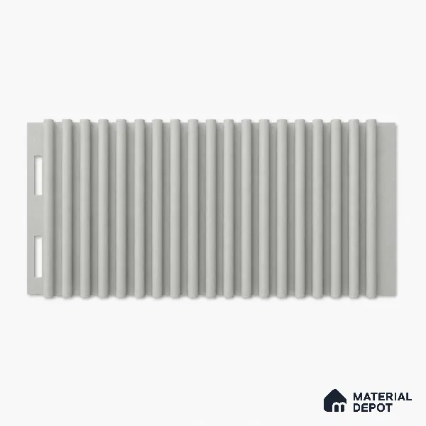 Light Grey 10 ft x 0.68 ft (3060x208 mm) Curve Design Interior & Exterior Wall & Ceiling Panel - 10 mm | Suitable for Balcony, Facade & Open Area | Width is Subjected to 5% Variation