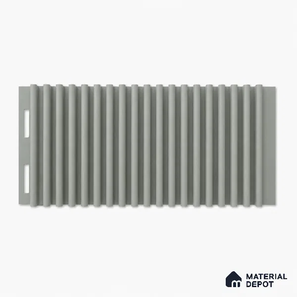 Cloud Grey 10 ft x 0.68 ft (3060x208 mm) Curve Design Interior & Exterior Wall & Ceiling Panel - 10 mm | Suitable for Balcony, Facade & Open Area | Width is Subjected to 5% Variation