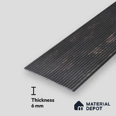 Wenge Brown Rustic Look PN 00531 8 ft x 6.2 inch Charcoal Panel - 6 mm | Suitable for Feature Wall, TV Unit & Living Room | Width is Subjected to 5% Variation