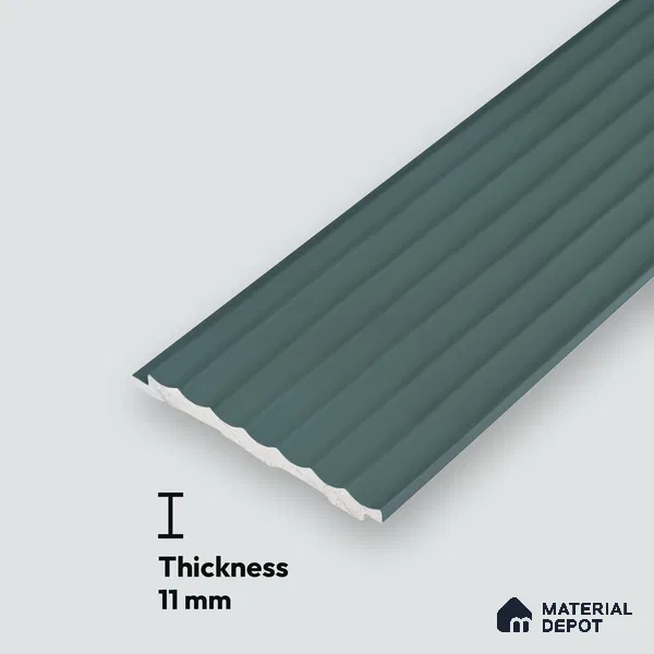 Dark Grey Plain Colour Look PN 00629 8 ft x 4 inch Charcoal Panel - 11 mm | Suitable for Feature Wall, TV Unit & Living Room | Width is Subjected to 5% Variation