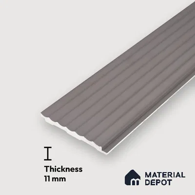 Brown Plain Colour Louver PN 00631 8 ft x 4 inch Charcoal Panel - 11 mm | Suitable for Feature Wall, TV Unit & Living Room | Width is Subjected to 5% Variation