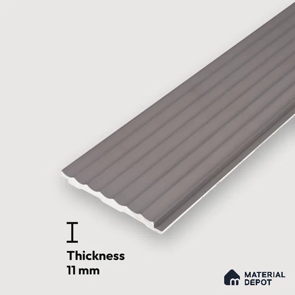 Brown Plain Colour Louver PN 00631 8 ft x 4 inch Charcoal Panel - 11 mm | Suitable for Feature Wall, TV Unit & Living Room | Width is Subjected to 5% Variation