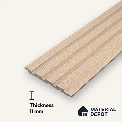 Wooden Look PN 00669 8 ft x 4.8 inch Charcoal Panel - 11 mm | Suitable for Feature Wall, TV Unit & Living Room | Width is Subjected to 5% Variation