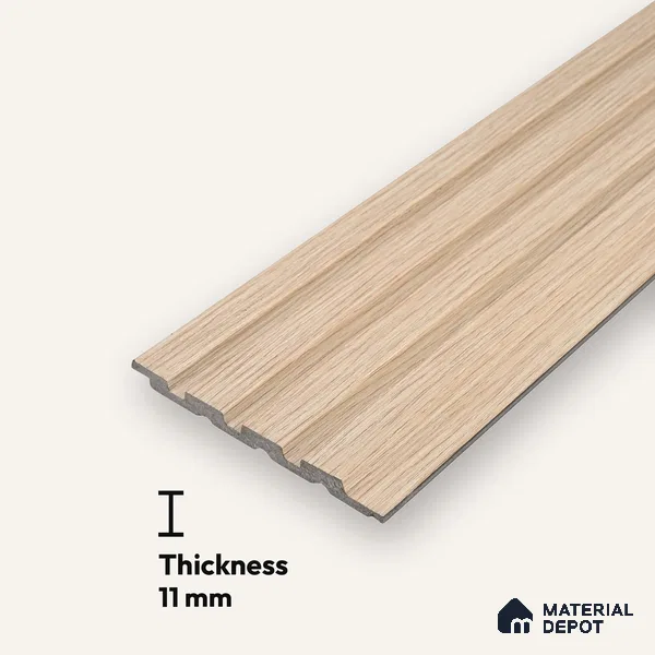 Wooden Look PN 00669 8 ft x 4.8 inch Charcoal Panel - 11 mm | Suitable for Feature Wall, TV Unit & Living Room | Width is Subjected to 5% Variation