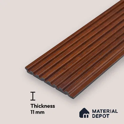 Wooden Look PN 03518 9.5 ft x 4.9 inch Charcoal Panel - 11 mm | Suitable for Feature Wall, TV Unit & Living Room | Width is Subjected to 5% Variation
