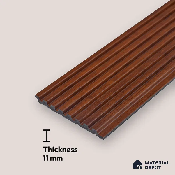 Wooden Look PN 03518 9.5 ft x 4.9 inch Charcoal Panel - 11 mm | Suitable for Feature Wall, TV Unit & Living Room | Width is Subjected to 5% Variation