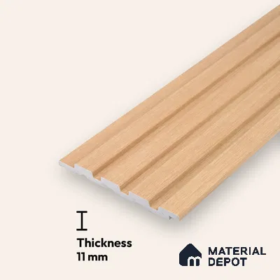 Brown Wooden Look Charcoal Louver/Panel 9.5 ft x 4.9 inch - 11 mm | Ideal for Feature Wall, Living Room, Bedroom, Home, Office | PN 03520 Width is Subjected to 5% Variation