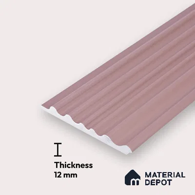 Pink Plain Colour Louver PN 03538 9.5 ft x 4.7 inch Charcoal Panel - 12 mm | Suitable for Feature Wall, TV Unit & Living Room | Width is Subjected to 5% Variation