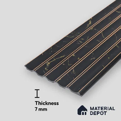 Graphite Black Marble Look PN 05544 8 ft x 6 inch Charcoal Panel - 7 mm | Suitable for Feature Wall, TV Unit & Living Room | Width is Subjected to 5% Variation