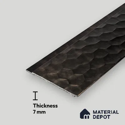 Geometric Louver PN 06074 9.5 ft x 4.7 inch Charcoal Panel - 7 mm | Suitable for Feature Wall, TV Unit & Living Room | Width is Subjected to 5% Variation