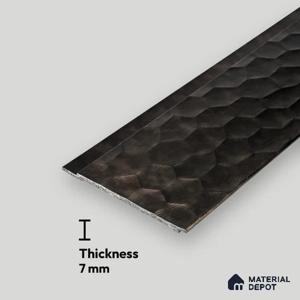 Geometric Louver PN 06074 9.5 ft x 4.7 inch Charcoal Panel - 7 mm | Suitable for Feature Wall, TV Unit & Living Room | Width is Subjected to 5% Variation
