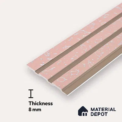 Pink Patterned Look PN 06077 9.5 ft x 4.6 inch Charcoal Panel - 8 mm | Suitable for Feature Wall, TV Unit & Living Room | Width is Subjected to 5% Variation