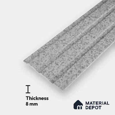 Stone Louver PN 06088 9.5 ft x 4.6 inch Charcoal Panel - 8 mm | Suitable for Feature Wall, TV Unit & Living Room | Width is Subjected to 5% Variation