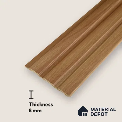 Wooden Look PN 06152 9.5 ft x 4.6 inch Charcoal Panel - 8 mm | Suitable for Feature Wall, TV Unit & Living Room | Width is Subjected to 5% Variation